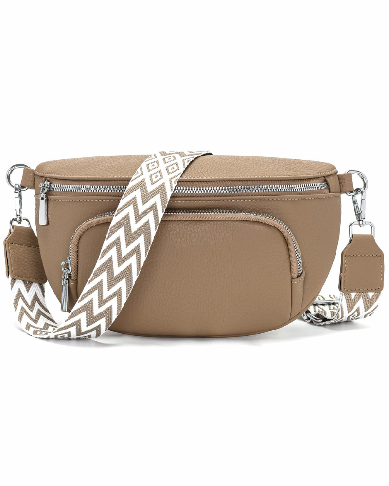 Borsa a tracolla da donna Bryn – Marsupio in pelle vegana con più tasche e tracolla regolabile