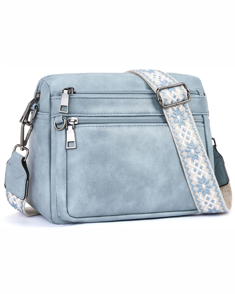 Borsa Harper da donna con tracolla – Borsa in pelle vegana con più tasche, tracolla larga e removibile