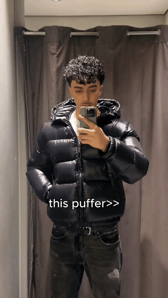 Ethan Men's Puffer Jacket – Hooded Quilted Jacket with Thermal Insulation and Modern Style