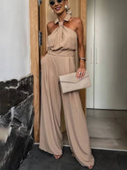 Maud Combinaison Femme – Combinaison Ample Sans Manches avec Col Chemise & Poches Pratiques
