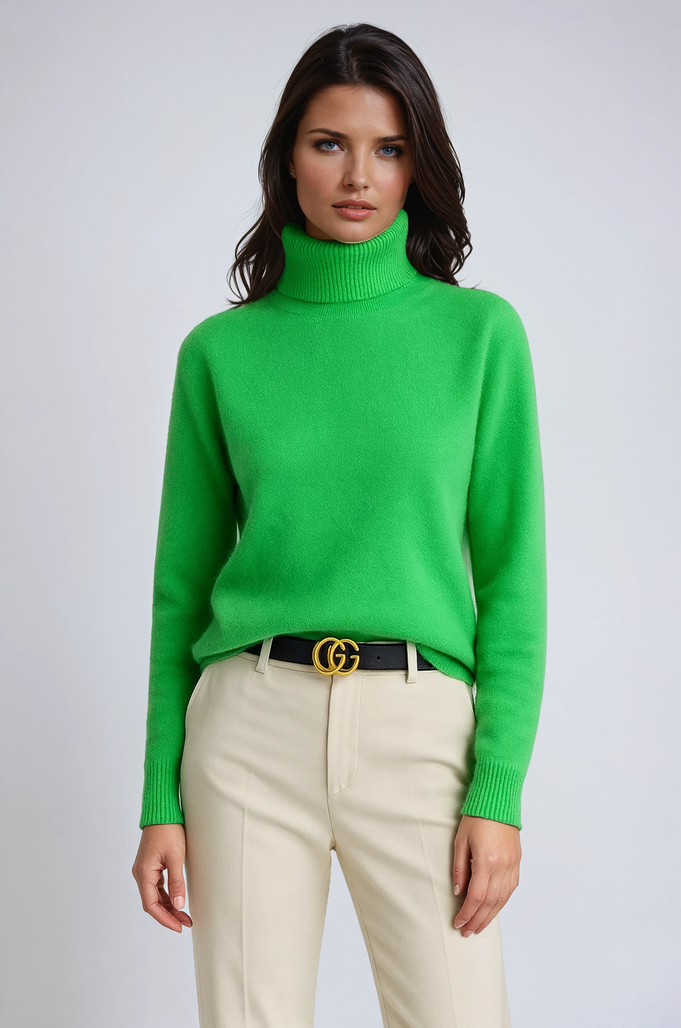 Ashley Women's Turtleneck Sweater – Soft Knitted High-Neck Sweater & Timeless Elegance