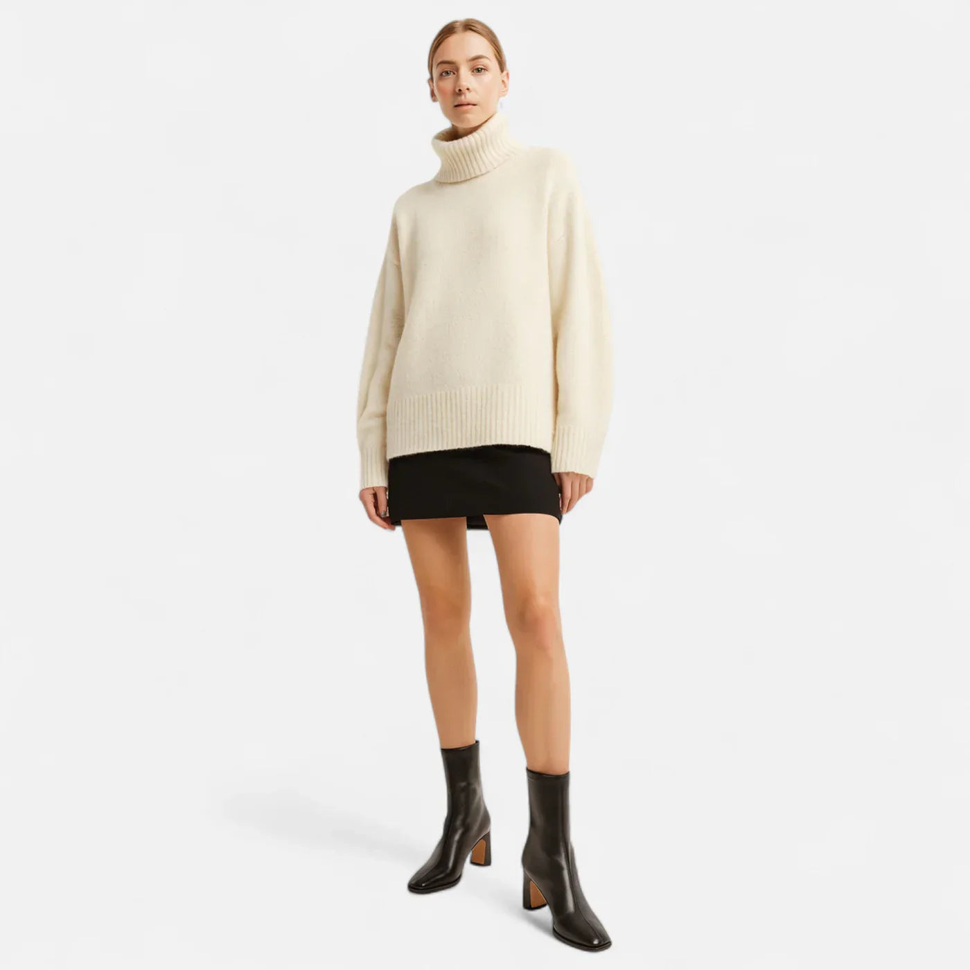 Grace Bottines Femme – Bottines à Talon Bloc avec Bout Carré et Doublure Confortable