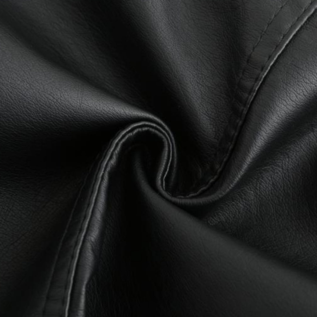 Avery Veste Femme en Cuir – Veste Élégante à Col Montant avec Fermeture Éclair & Style Intemporel