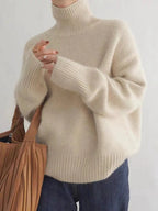 Madison Pull Femme – Pull Col Roulé en Laine Douce & Élégant pour un Hiver Confortable