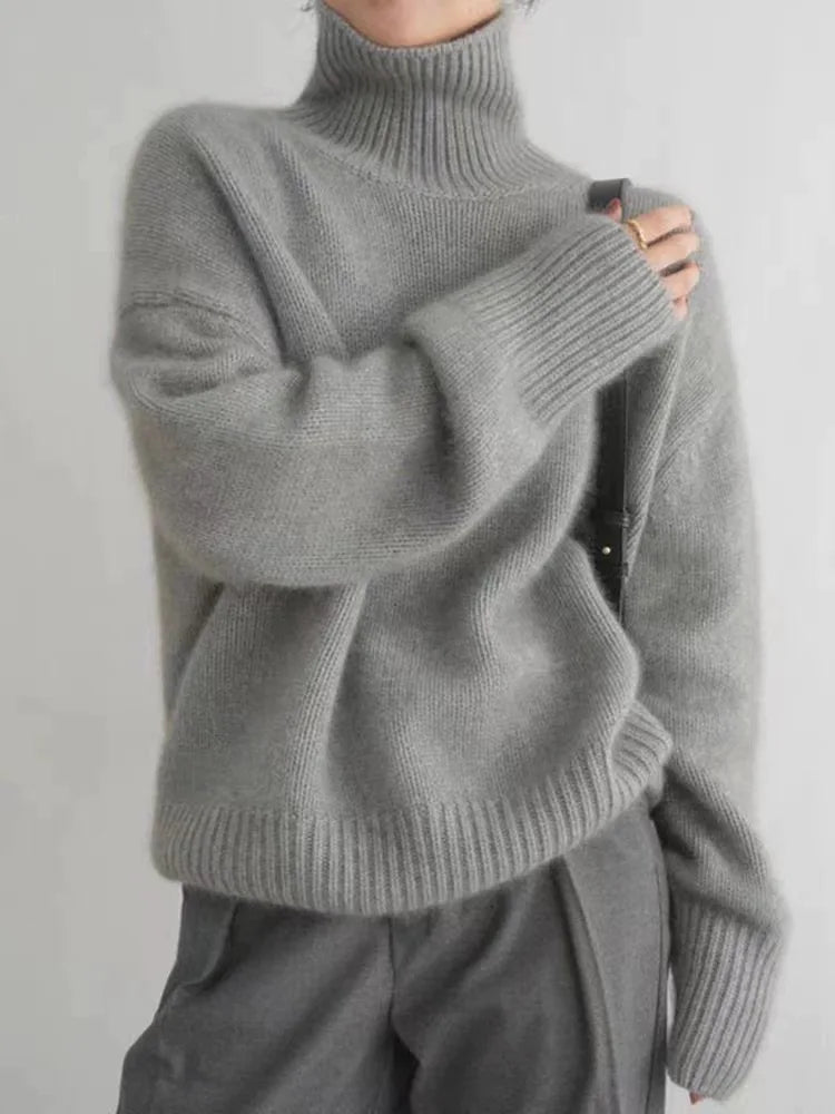 Madison Women's Sweater – Soft & Elegant Turtleneck Wool Sweater for a Comfortable Winter
