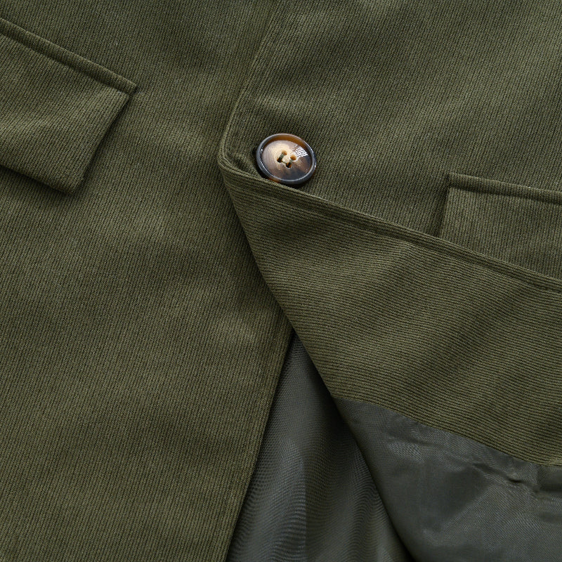 Nathan Men's Corduroy Jacket – Slim Fit Elegant Jacket with Stand-Up Collar
