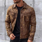 James Veste Homme Vintage – Veste en Cuir Élégante et Durable au Style Intemporel
