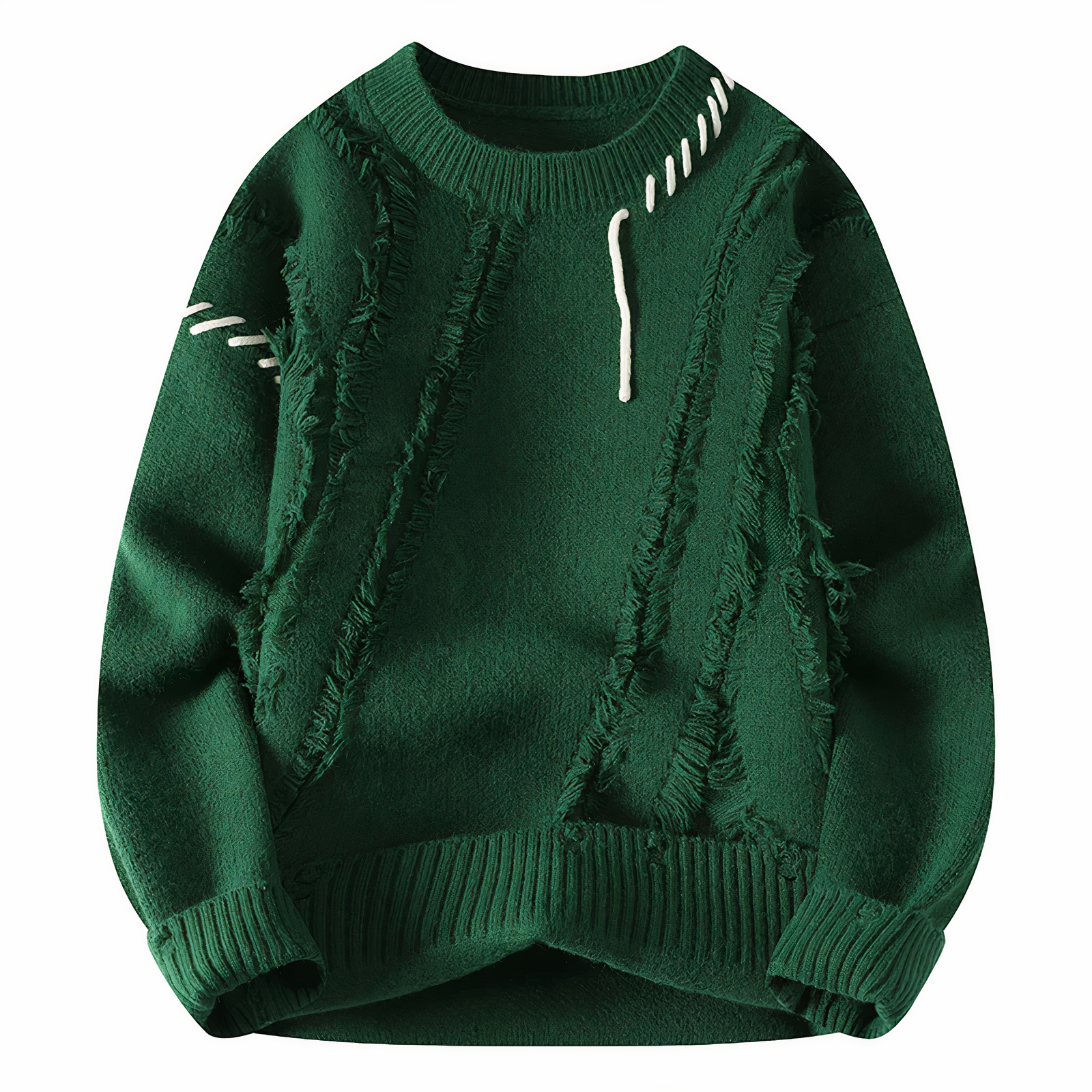 Julien Men's Sweater – Soft Knit Patchwork Sweater, Modern Style for Autumn & Winter