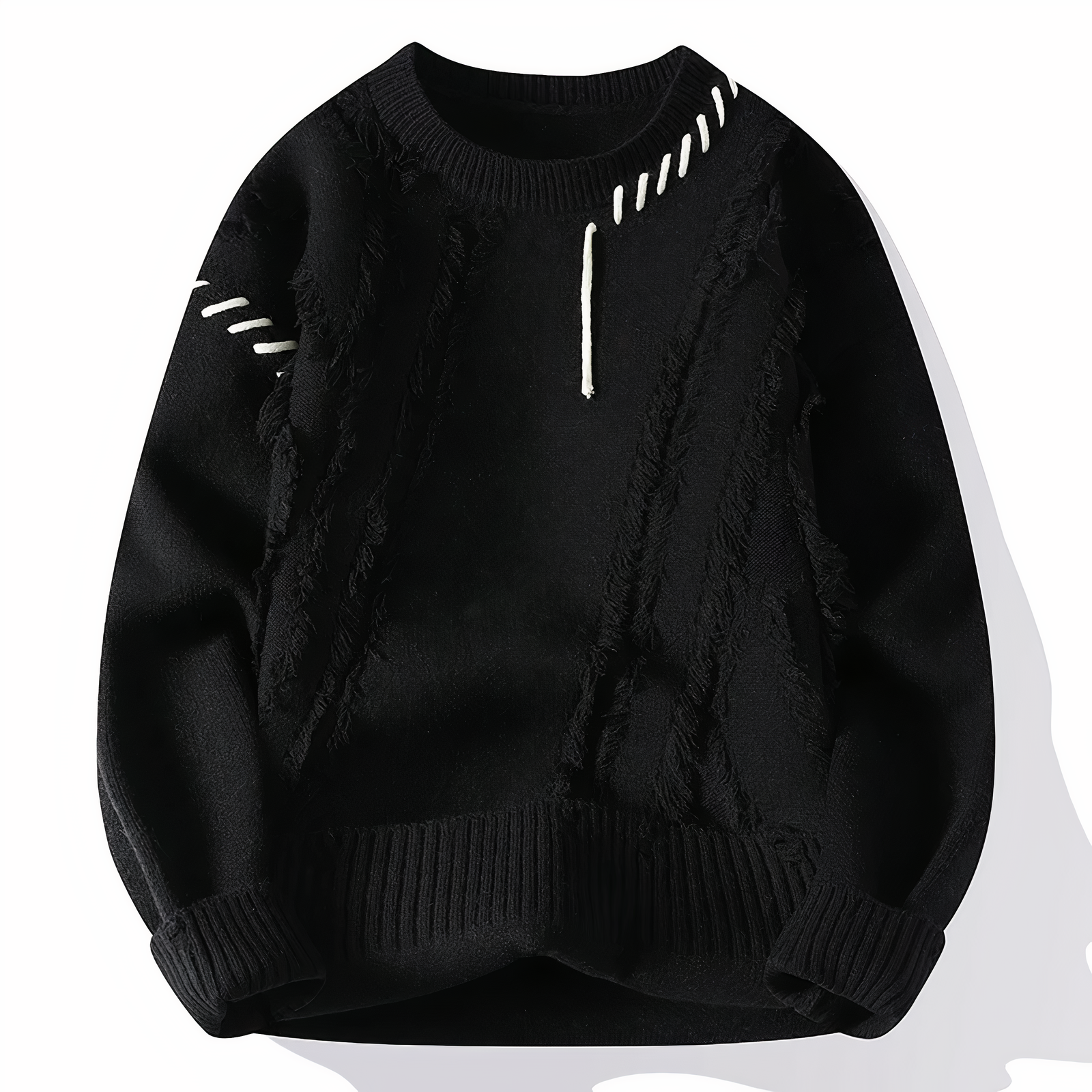 Julien Men's Sweater – Soft Knit Patchwork Sweater, Modern Style for Autumn & Winter