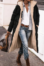 Élodie Manteau Femme Réversible – Veste Chaude Élégante à Double Style pour l’Hiver