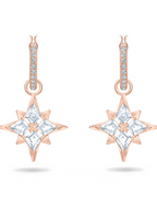 Pendientes Felicity para mujer – Mini aros estrella chapados en oro rosa con cristales