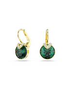Pendientes Briony para mujer – Pendientes colgantes con cristales verdes chapados en oro motivo V elegante