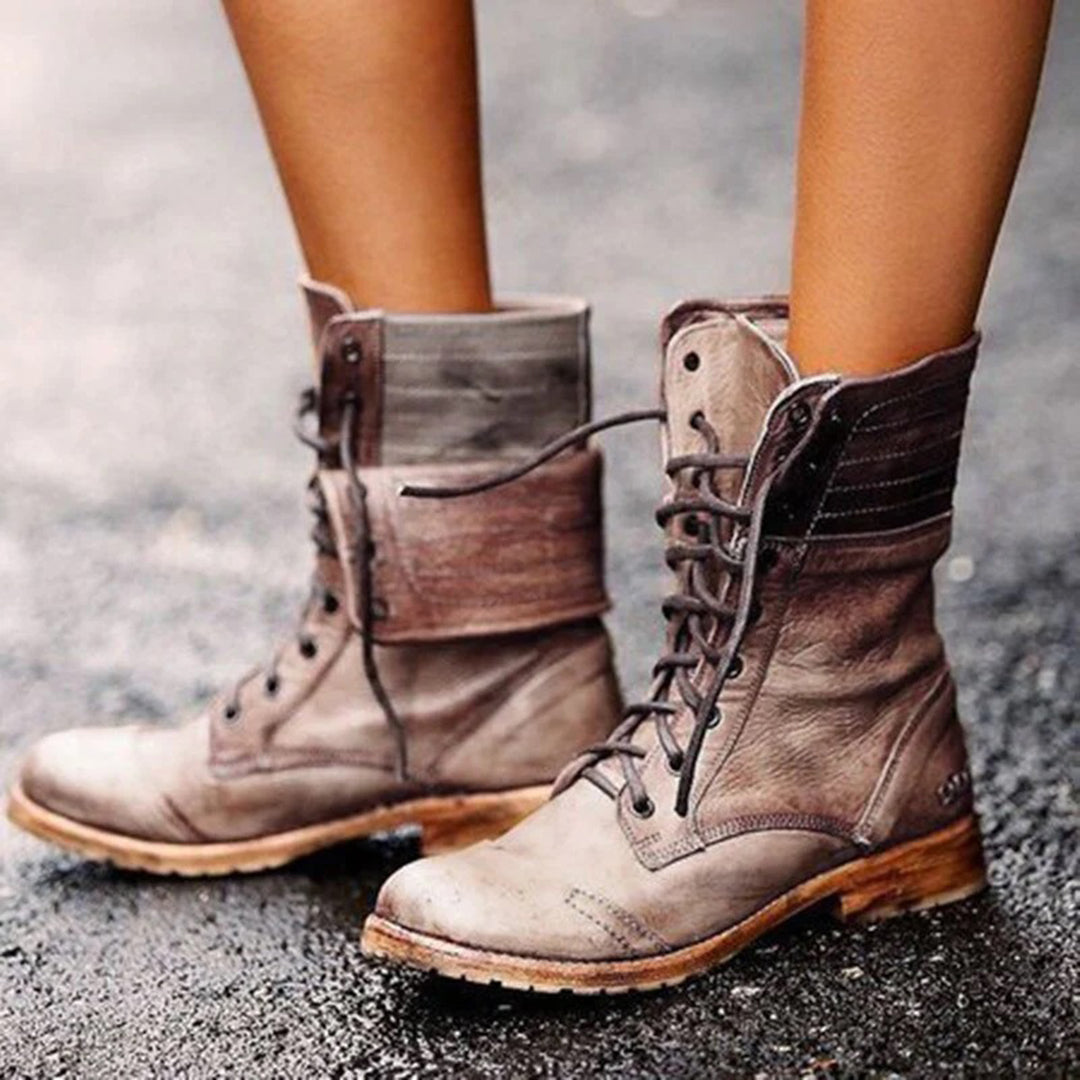Brooke Bottines Femme – Bottines à Lacets en Cuir Élégantes & Confortables au Style Moderne