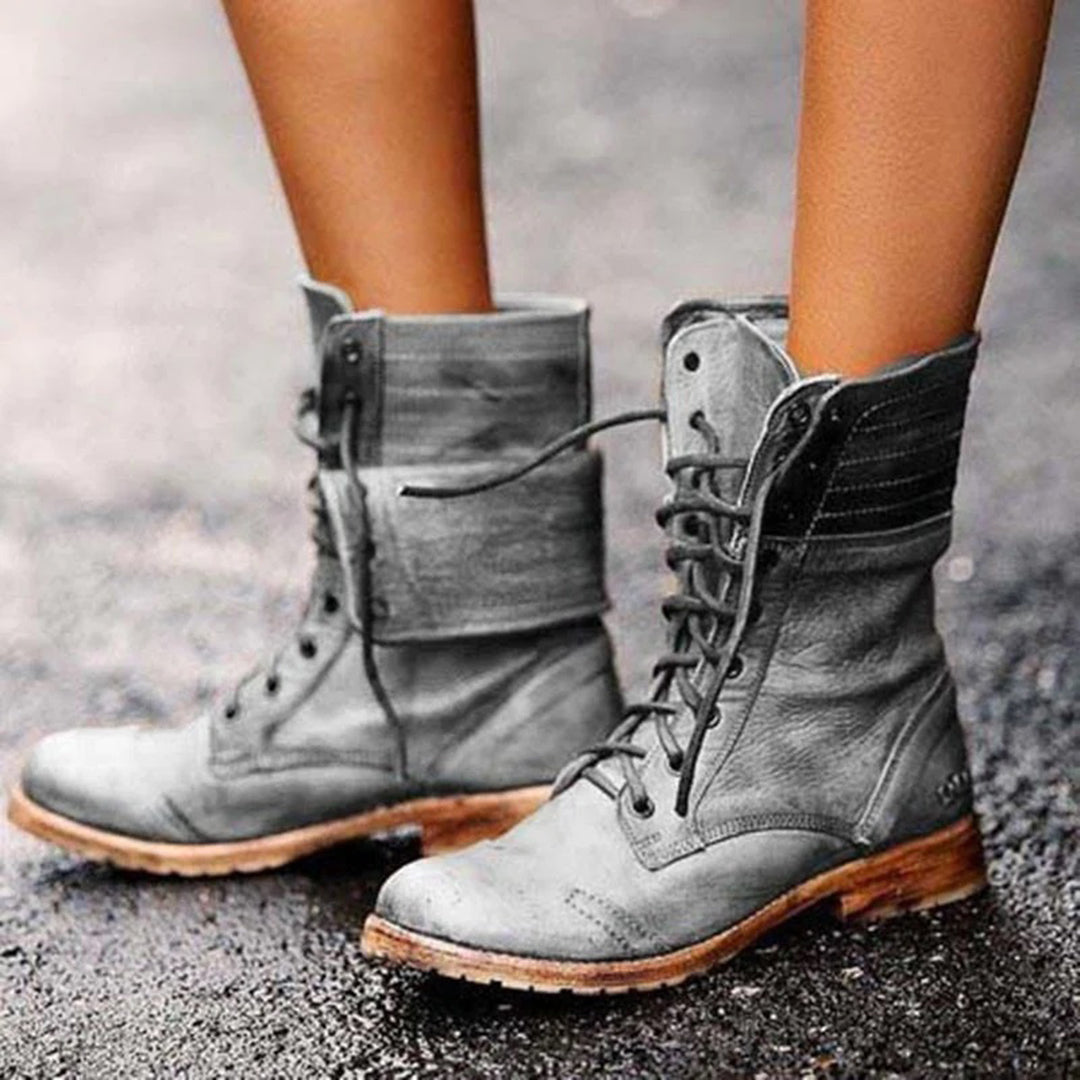 Brooke Bottines Femme – Bottines à Lacets en Cuir Élégantes & Confortables au Style Moderne