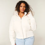 Women's Natalie Winter Coat – Warm Quilted Jacket with Detachable Hood and Faux Fur Collar