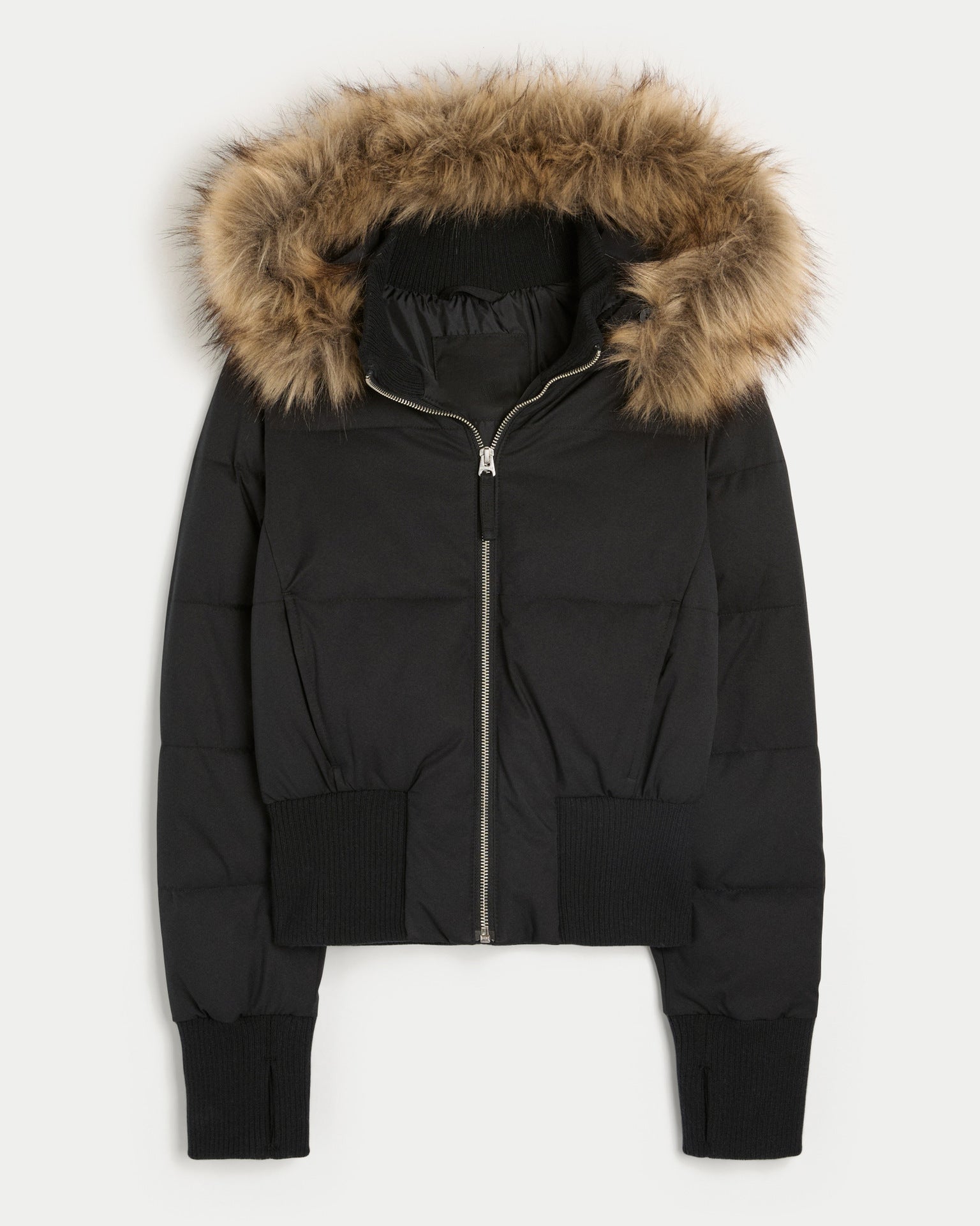 Natalie Manteau d'Hiver Femme – Veste Matelassée Chaude avec Capuche Amovible et Col en Fausse Fourrure