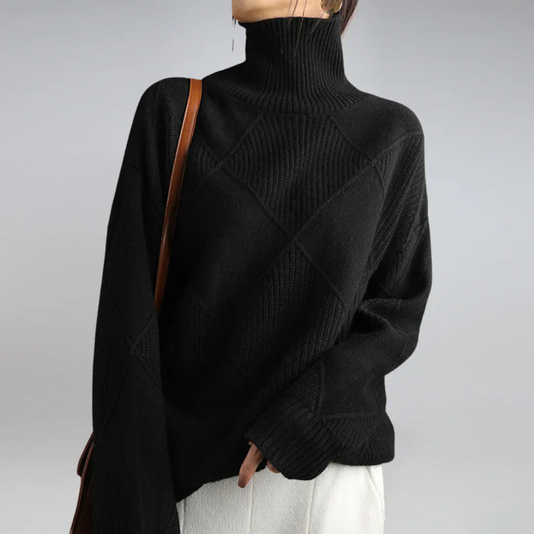 Eva Women's Turtleneck Sweater – Soft, Warm & Elegant Cashmere Sweater for Autumn-Winter
