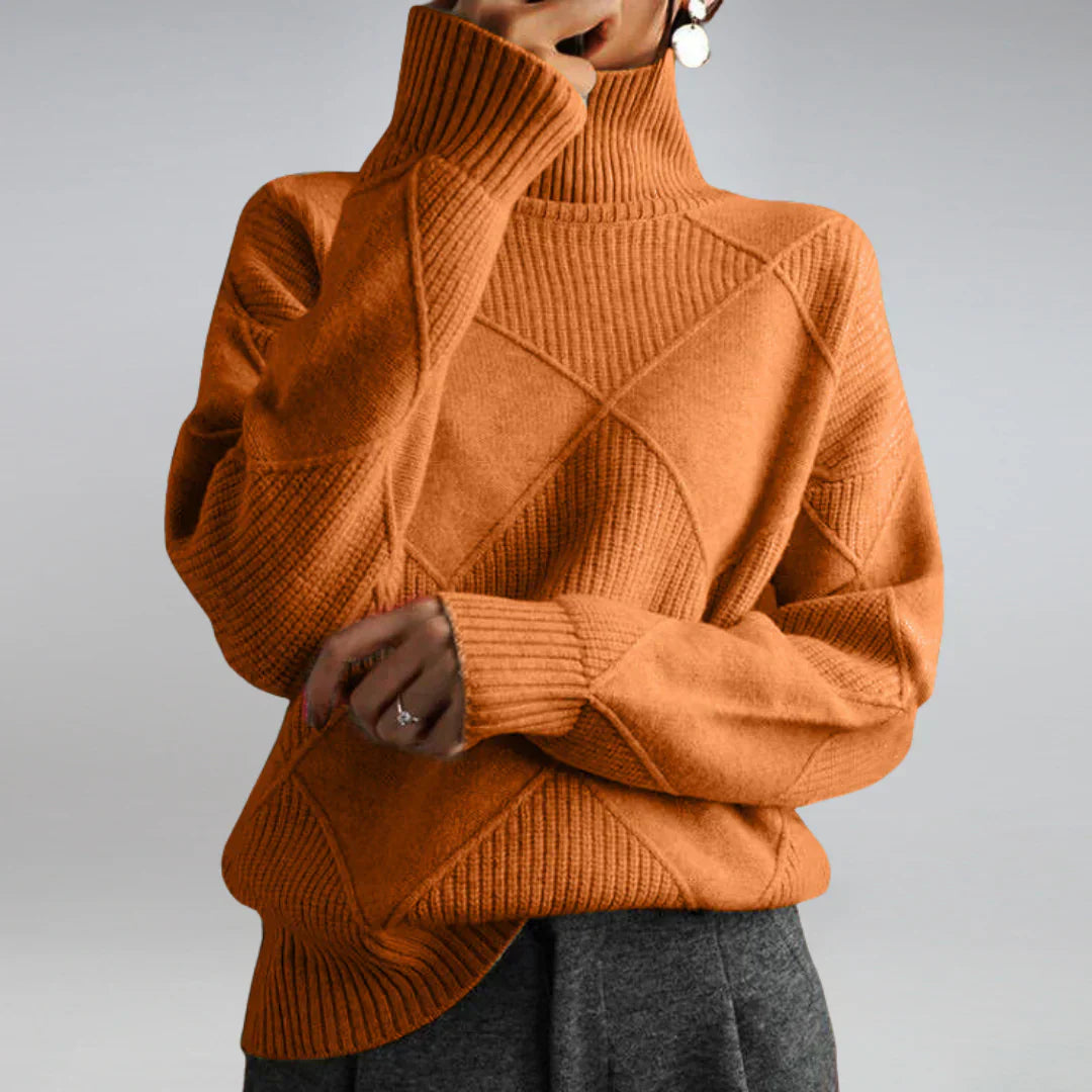 Eva Women's Turtleneck Sweater – Soft, Warm & Elegant Cashmere Sweater for Autumn-Winter
