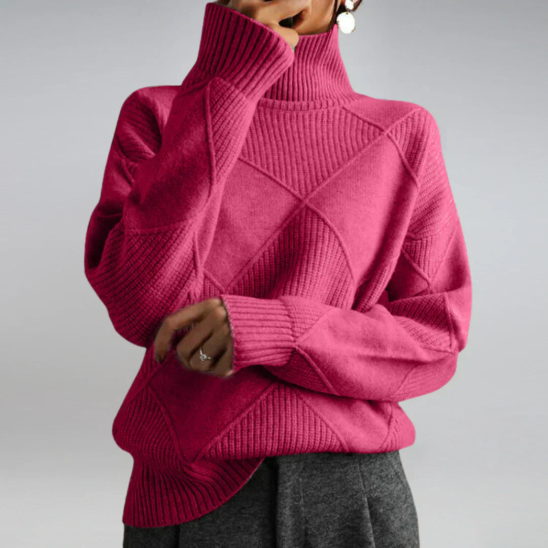 Eva Women's Turtleneck Sweater – Soft, Warm & Elegant Cashmere Sweater for Autumn-Winter