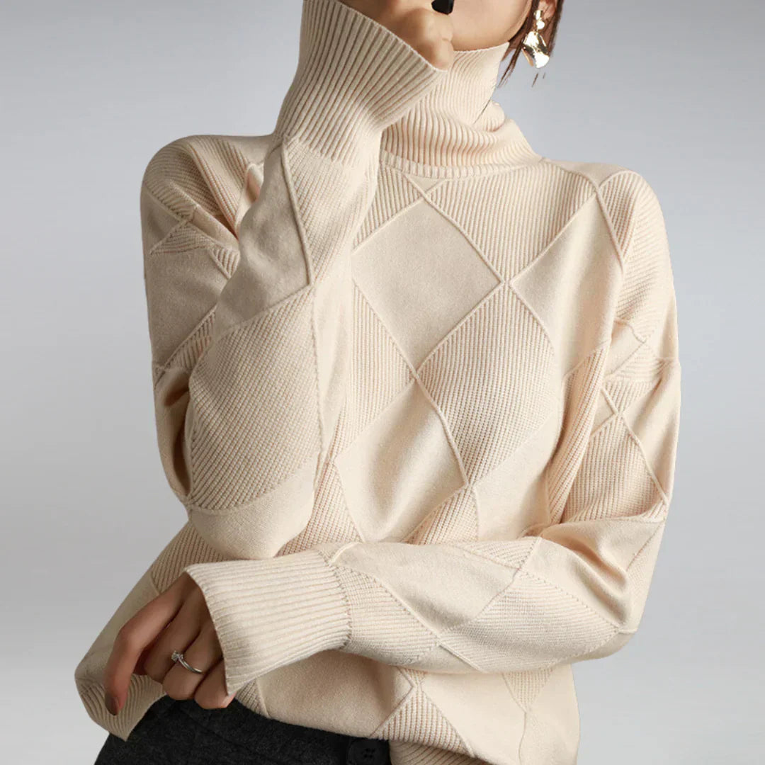 Eva Women's Turtleneck Sweater – Soft, Warm & Elegant Cashmere Sweater for Autumn-Winter