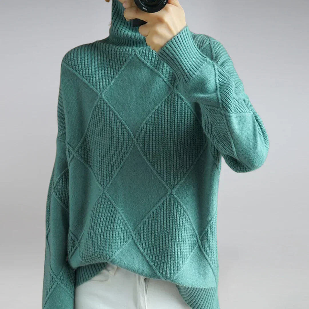 Eva Women's Turtleneck Sweater – Soft, Warm & Elegant Cashmere Sweater for Autumn-Winter