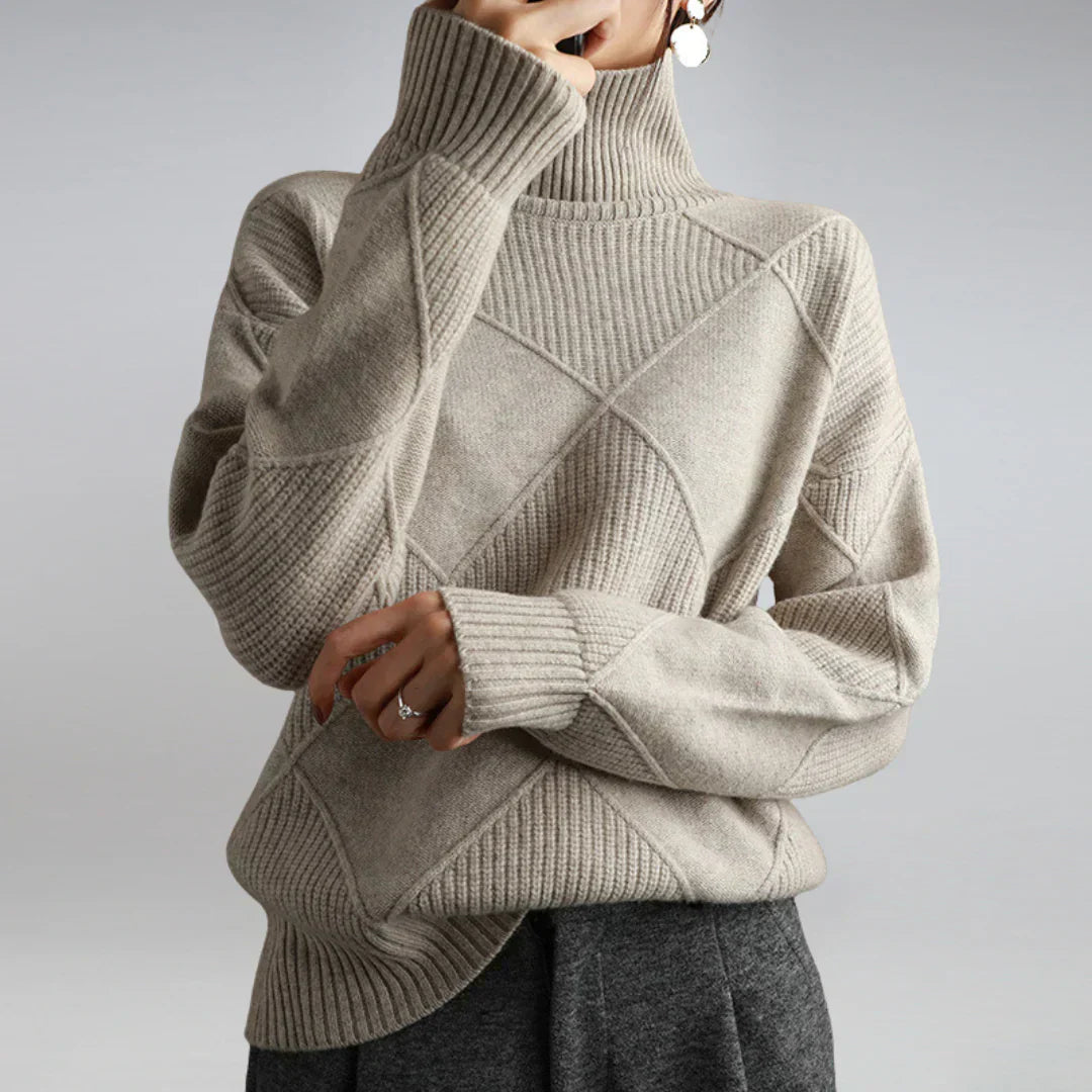 Eva Women's Turtleneck Sweater – Soft, Warm & Elegant Cashmere Sweater for Autumn-Winter