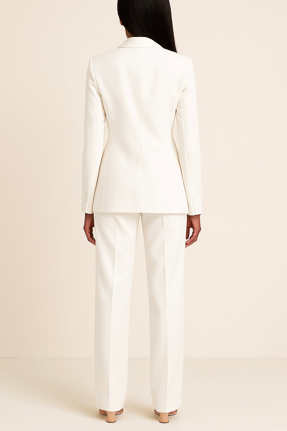 Noemi Satin Women's Set – Elegant Trouser Suit with Fitted Blazer and Flowy Cut