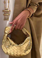 Olivia Sac Mini Trenzado Mujer – Bolso Elegante Efecto Metalizado con Diseño Trenzado Moderno