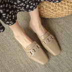 Selora Mocassins Femme Mary Jane – Chaussures en Cuir Véritable avec Talon Épais et Confort Optimal
