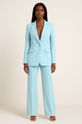 Noemi Satin Women's Set – Elegant Trouser Suit with Fitted Blazer and Flowy Cut