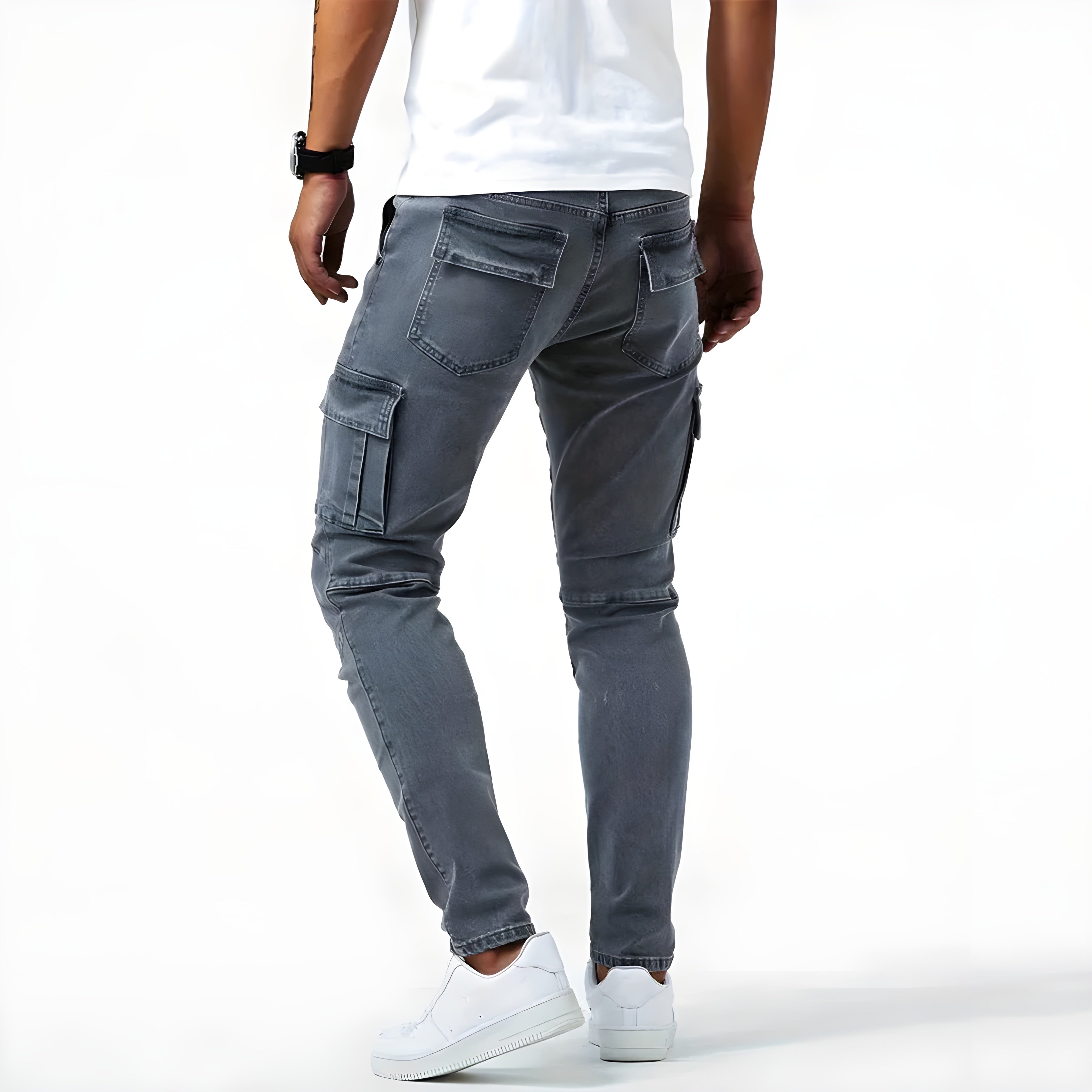 Men's Jake Cargo Trousers – Modern Stretch Jeans with Slim Fit & Functional Pockets
