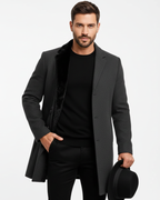 Corvin Manteau d'Hiver Homme – Manteau Long Coupe-Vent avec Boutonnage Classique et Style Élégant