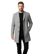 Corvin Manteau d'Hiver Homme – Manteau Long Coupe-Vent avec Boutonnage Classique et Style Élégant