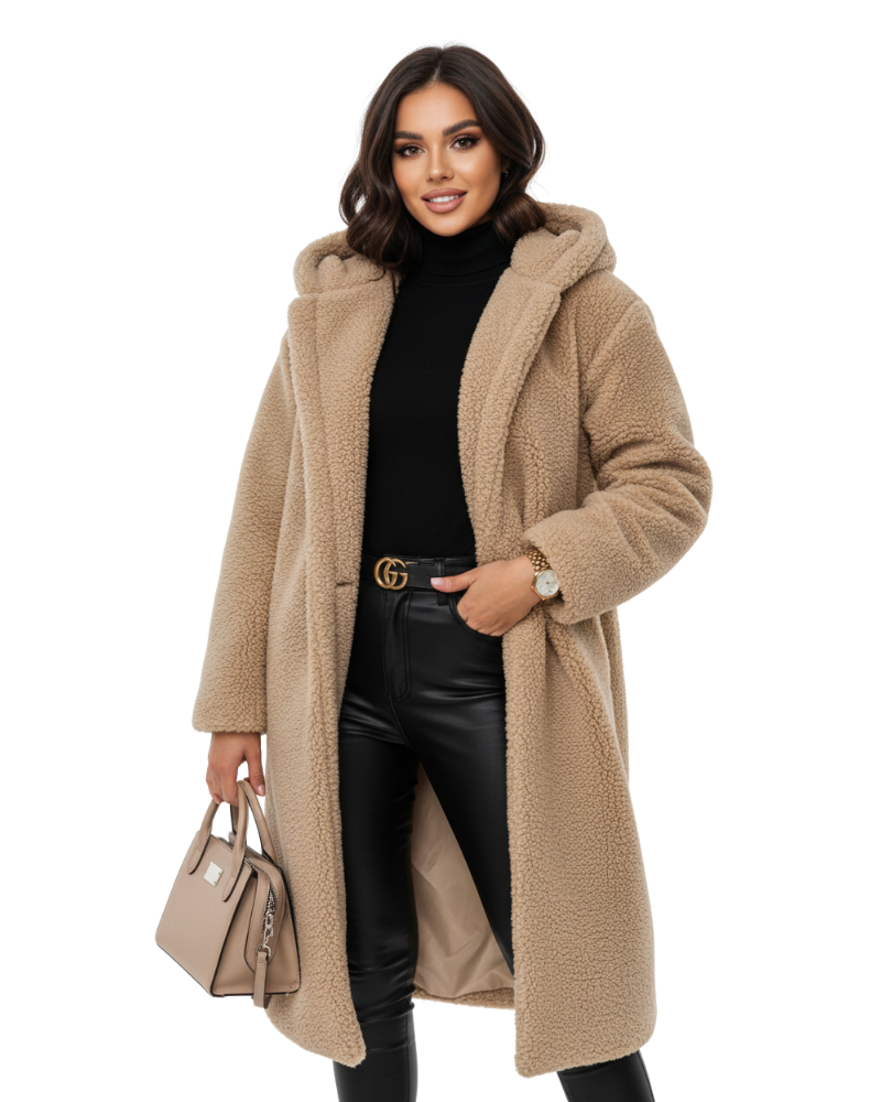 Allison Manteau Teddy Femme – Veste Oversize Douce & Chaude pour Looks Hiver Élégants