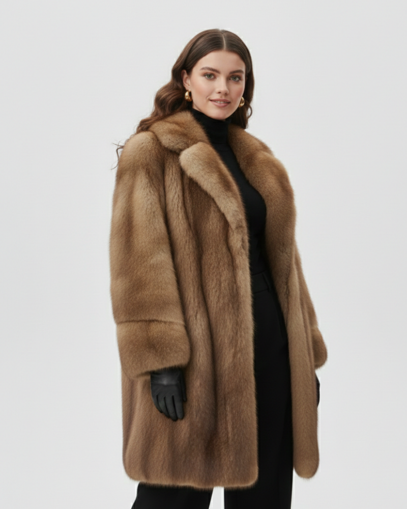 Odessa Women's Long Winter Coat – Elegant Coat in Sustainable Fibers with Long Cut and Comfortable Warmth