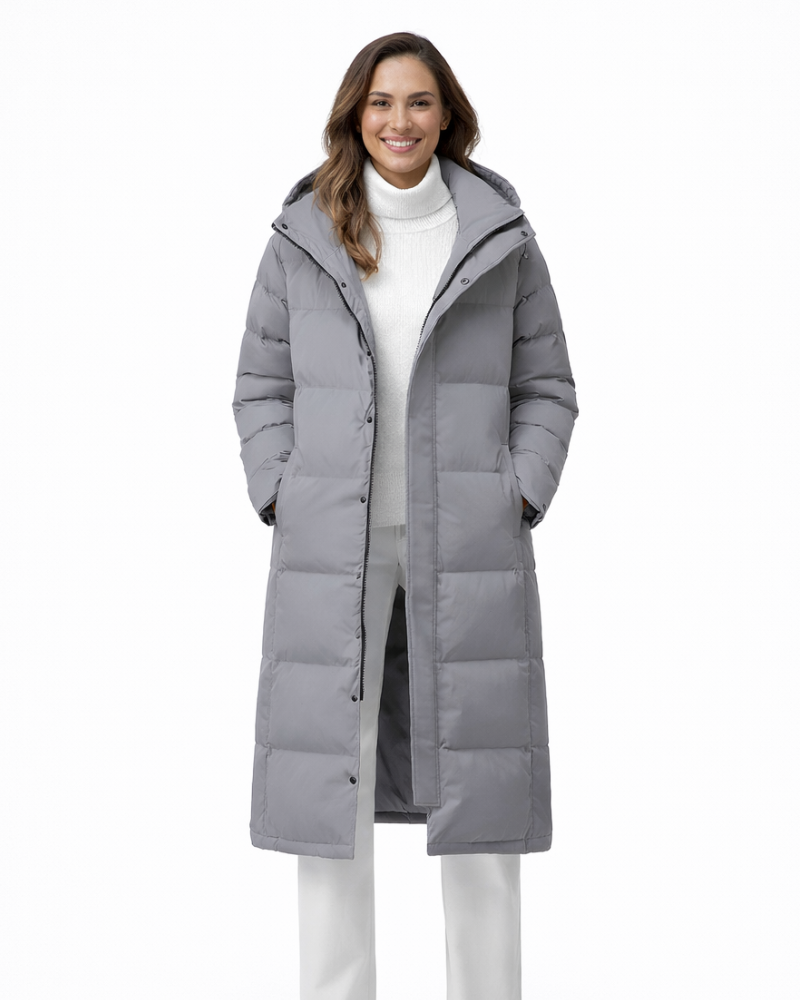 Apolline Cappotto Lungo Donna – Giacca Imbottita Calda con Cappuccio e Collo Alto