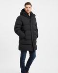 Gavin Manteau Puffer Long Homme – Men's Warm Long Hooded Puffer Coat with Winter Insulation