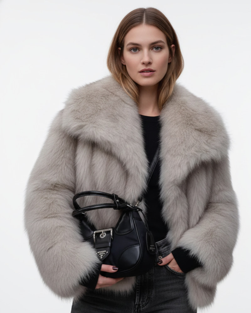 Seraphine Manteau Femme en Fausse Fourrure – Veste Hiver Douce avec Coupe Décontractée et Style Élégant