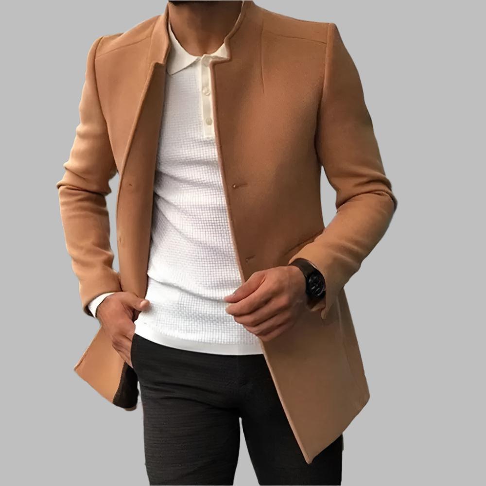 Victor Men's Wool Coat – Stylish Coat with Modern Cut & Warm Comfort