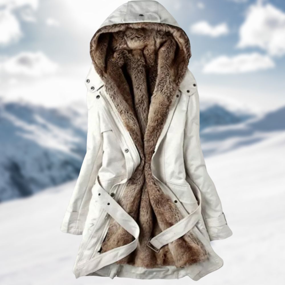 Brooke Parka Lungo Donna – Cappotto Invernale con Cappuccio Foderato in Pelliccia Sintetica e Vita Regolabile