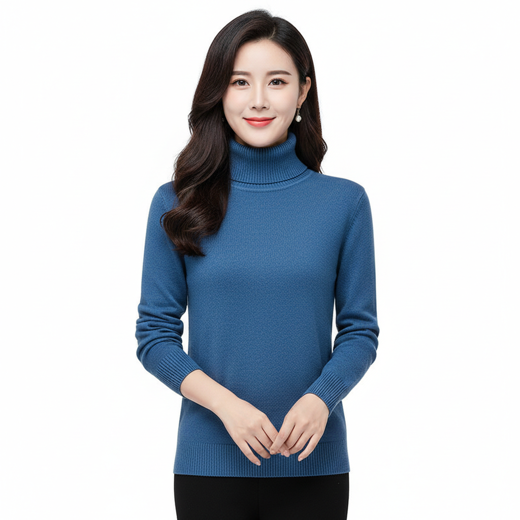 Kimberly Turtleneck Sweater for Women – Soft Cashmere Sweater with a Slim and Elegant Fit