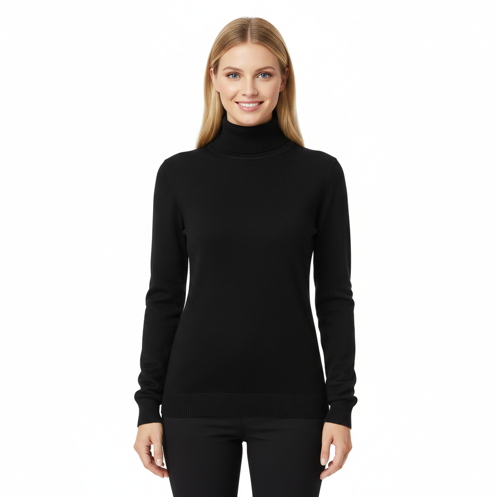 Kimberly Turtleneck Sweater for Women – Soft Cashmere Sweater with a Slim and Elegant Fit