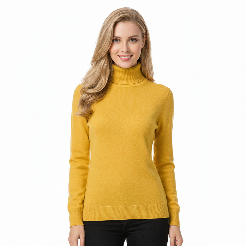 Kimberly Turtleneck Sweater for Women – Soft Cashmere Sweater with a Slim and Elegant Fit