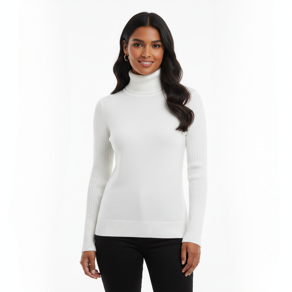 Kimberly Turtleneck Sweater for Women – Soft Cashmere Sweater with a Slim and Elegant Fit