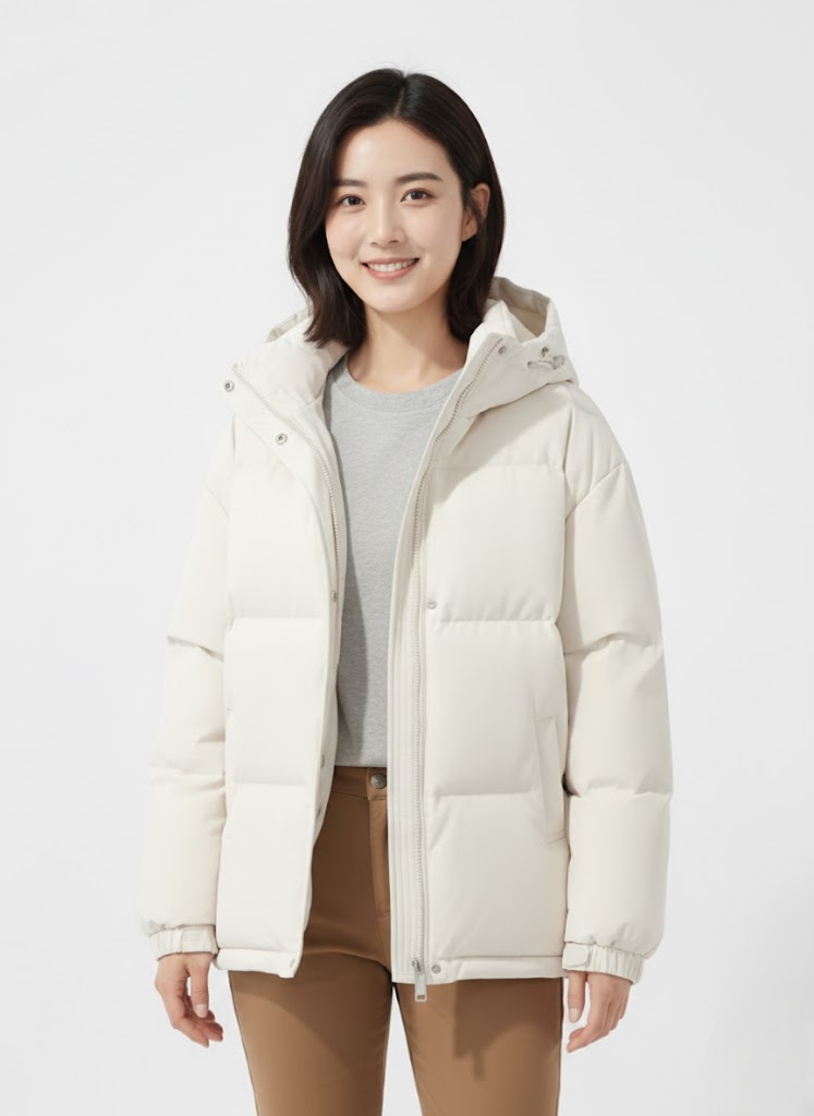 Emily Women's Lightweight Hooded Down Jacket – Elegant Fit & Modern Warmth