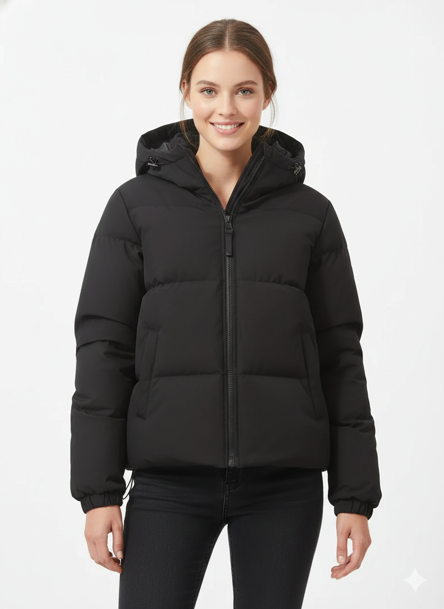 Emily Women's Lightweight Hooded Down Jacket – Elegant Fit & Modern Warmth