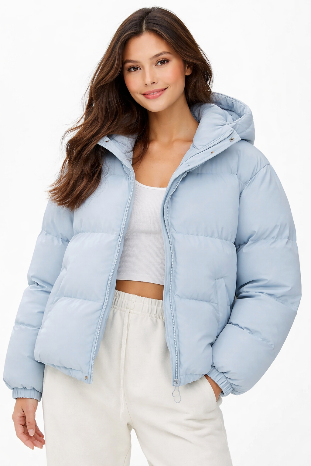 Emily Women's Lightweight Hooded Down Jacket – Elegant Fit & Modern Warmth