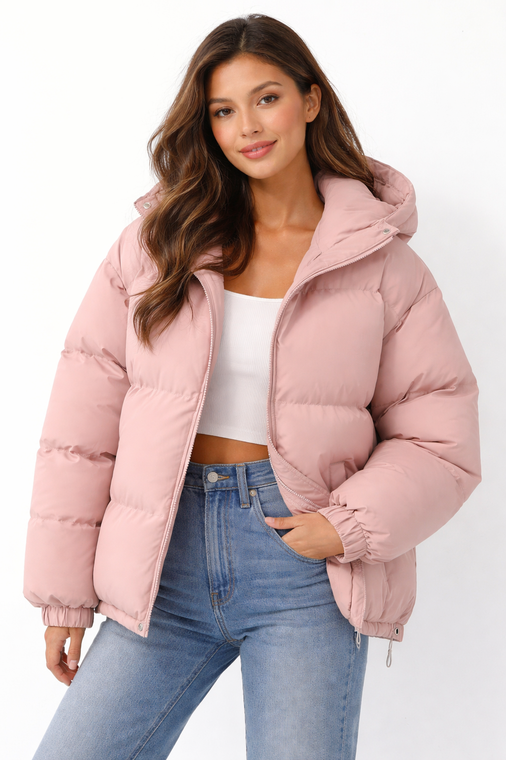 Emily Women's Lightweight Hooded Down Jacket – Elegant Fit & Modern Warmth