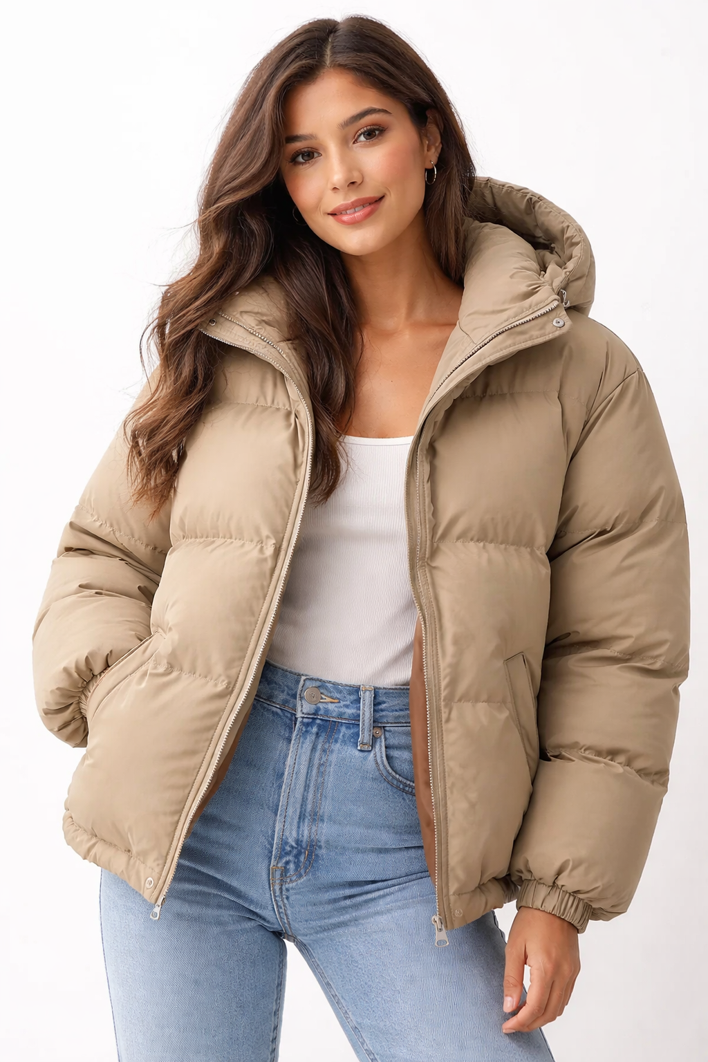 Emily Women's Lightweight Hooded Down Jacket – Elegant Fit & Modern Warmth