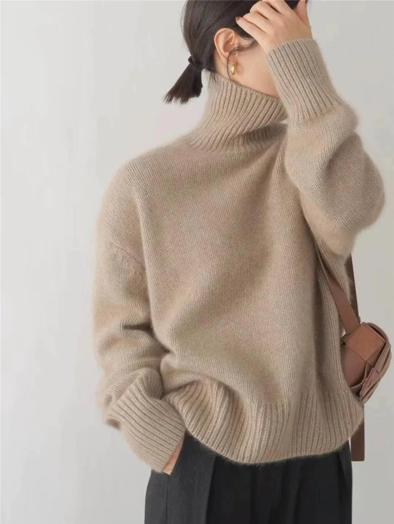 Madison Women's Sweater – Soft & Elegant Turtleneck Wool Sweater for a Comfortable Winter